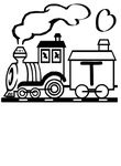 coloriage gratuit enfant Alphabet Trains