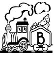 coloriage gratuit Alphabet Trains