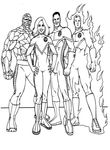 coloriage gratuit enfant 4 Fantatisques