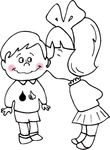coloriage gratuit enfant Amour