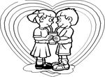 coloriage gratuit enfant Amour