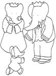coloriage gratuit enfant Babar