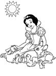 coloriage gratuit enfant Blancheneige