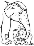 coloriage gratuit enfant Dumbo