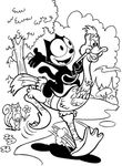 coloriage gratuit enfant Felix Le Chat