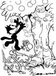 coloriage gratuit enfant Felix Le Chat