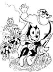 coloriage gratuit Felix Le Chat
