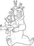 coloriage gratuit enfant Frere Des Ours