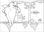 coloriage gratuit enfant Gang De Requins