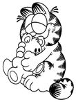 coloriage gratuit Garfield