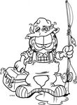 coloriage gratuit Garfield