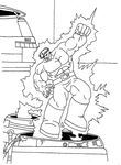 coloriage gratuit enfant Hulk