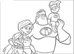 coloriage gratuit Les Indestructibles