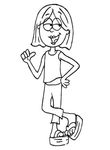 coloriage gratuit Lizzie Mc Guire