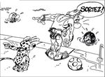 coloriage gratuit Marsupilami