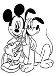 coloriage gratuit Mickey