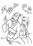 coloriage gratuit enfant Mulan