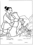coloriage gratuit enfant Mulan