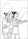 coloriage gratuit enfant Mulan