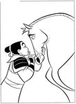 coloriage gratuit enfant Mulan