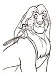 coloriage gratuit enfant Roi Lion