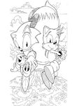 coloriage gratuit enfant Sonic