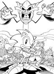 coloriage gratuit enfant Sonic