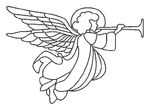 coloriage gratuit enfant Anges