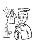 coloriage gratuit enfant Anges