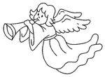 coloriage gratuit Anges