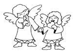 coloriage gratuit enfant Anges