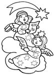 coloriage gratuit Anges