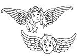 coloriage gratuit enfant Anges