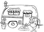 coloriage gratuit Camping