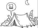 coloriage gratuit Camping