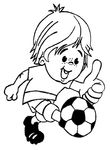 coloriage gratuit enfant Football