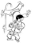 coloriage gratuit Judo