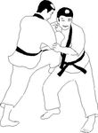 coloriage gratuit enfant Judo
