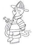 coloriage gratuit enfant Pompiers