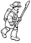 coloriage gratuit Pompiers