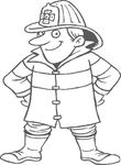 coloriage gratuit enfant Pompiers