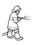 coloriage gratuit Pompiers
