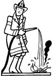 dessin gratuit Pompiers