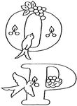 coloriage gratuit Alphabet Oiseaux