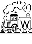 coloriage gratuit Alphabet Trains