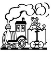 coloriage gratuit enfant Alphabet Trains