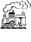 coloriage gratuit Alphabet Trains