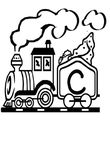 coloriage gratuit Alphabet Trains