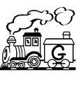 coloriage gratuit enfant Alphabet Trains