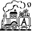 coloriage gratuit Alphabet Trains